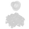 Tattoo Ink Cups 100pcs Disposable Silicone Permanent Makeup Pigment Clear Holder Container Cap Tattoo Accessory Tattoo Caps Microblading Pigment Cups(S)