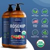 Nexon Botanics Organic Rosehip Oil for Face 8 fl oz - Gua Sha Oil - Facial Oil for Gua Sha Massage - Rose Hip Oil - Rosehip Seed Oil - Aceite de Rosa Mosqueta