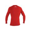 O'Neill Men's Basic Skins 50+ Long Sleeve Rash Guard, Red, S