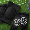 Volleyball Knee Pads and Volleyball Arm Sleeves Volleyball Pad Volleyball Accessories Stuff Forearm Elbow Sleeve with Protection Pad Thumb Hole for Girl Women Teen Boy, Age 8-14 (Classic, 2 Pairs)