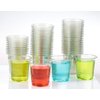 Golden Apple, 2oz clear plastic cups. Disposable Mini Cups, Plastic Shot Glasses, Jello Shot Party Tumblers – 50count. BPA Free.