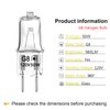G8 Halogen Light Bulb 50W 120V T4 JCD Type G8 Bi-Pin Base Dimmable G8 Small Light Bulbs for Kitchen Hood, Landscape Lights, Desk and Floor Lamps, Wall Sconces, Warm White 2700K (12 Pack)
