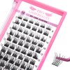 Cluster Lashes, 72 Pcs Individual Lashes, Lash Clusters DIY Eyelash Extension, Natural Lashes Super Thin Band Reusable Soft & Comfortable (Natural-C-8-16 mix)
