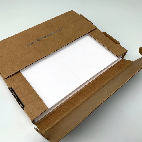 Blank Labels CD/DVD Labels, Neato CLP-192301 Compatible Large Center Holes Permanent White Matte, Inkjet and Laser Printed Guaranteed Easy to Peel 3 Per Sheet 100 Sheets 300 Disc Labels