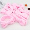 Casoty 8 Pcs Pink Spa Headband, Bow Hair Band, Soft Coral Fleece Makeup Headband, Hair Band for Washing Face, Headbands for Women Makeup, Skincare Headbands for Face Washing Shower Yoga Skin Care