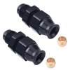 EVIL ENERGY 6AN Male to 3/8" Hardline Compression Fitting Adapter Aluminum Black 2PCS