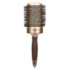 Olivia Garden NanoThermic Ceramic + Ion Round Thermal Hair Brush for Curly, Wavy, All Hair Type, NT-64 (2 3/4"), Gold and Chocolate
