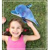 DolliBu Dolphin Space Sequin Super Soft Stuffed Animal, Cute Flip Sequins Dolphin Stuffed Animals for Girls, Boys, Adults, Reversible Sequin Animal Gifts - 12 Inches