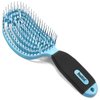 NuWay 4HAIR DoubleC U.S. Patented Double Curved Detangling Brush is Hair Dryer Safe (Sky Blue)