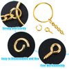 Keychain Rings Kit for Crafts Gold, PAXCOO Includes 100Pcs Split Key Ring with Chain, 100pcs Jump Rings and 100pcs Screw Eye Pins for Resin Keychain Making