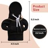 Yajeea Car Gear Shift Hoodie, Funny Mini Hoodie Car Decor, Winter Warm Universal Fit Shift Knob Cover, Automotive Interior Decoration Accessories Gift (Black)