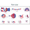 9Sheets119Pieces 4th of July Wall Stickers America Independence Day Flag Wall Decal Red White Blue Patriotic Wall Decals Window Stickers for Home Living Room Bedroom Party Supplies Office School Decor
