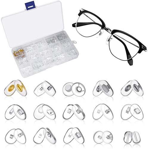 MMOBIEL 150 Pairs Eyeglass Repair Kit Clear Transparent Eye Glasses Nose Support Pads Eyeglass Sunglass