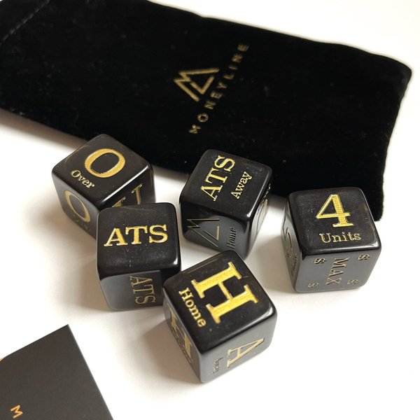MoneyLine Sports Betting Dice - Sports Betting Gift - Dice to Help You Bet on Sports - Five 19mm Dice for Sports Wagering