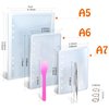 LEOBRO 3Pcs Notebook Cover Resin Casting Molds for A5 A6 A7, LEOBRO Notebook Cover Silicone Molds, Resin Notebook Molds, Silicone Resin Molds for Notebook Epoxy Resin DIY, with Book Rings