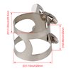 Yibuy Clarinet Ligature Silver Clarinet Mouthpiece Ligature with Adjustable Screws
