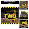 25 Guests Construction Birthday Party Supplies Plates Napkins Forks Set Disposable Construction Truck Two Tableware Paper Plates Dinnerware Two Years Old Baby 2nd Birthday Party Decoration Favors