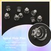 40pcs Brides Spiral Hair Pins,UHOMENY Silver Pearl Hair Pins Crystal Rhinestones Swirl Hair Pins Hair Pins for Bridal Wedding Hair Accessories with Box for Women Girls Wedding Bridal Party