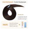 YILITE Tape in Hair Extensions 20 inches 20pcs 50g Silky Straight Seamless Skin Weft Tape in Human Hair Extensions Off Black Tape in Extensions Real Human Hair