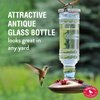 Perky-Pet 8107-1SR Antique Glass Bottle Hummingbird Feeder - Outdoor Garden Décor Hummingbird Feeder