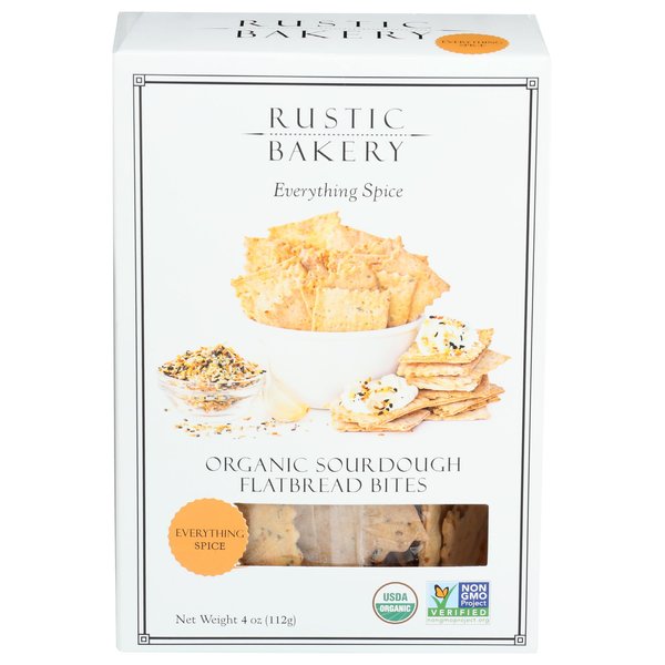 RUSTIC BAKERY Organic Everything Spice Sourdough Flatbread Bites, 4 OZ