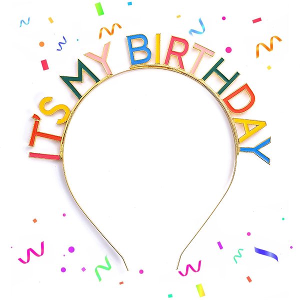 Birthday Crown Birthday Headband, It's My Birthday Headband Happy Birthday Headband for Women and Girls Happy Birthday Decorations, Great Gifts