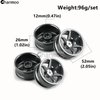 Chanmoo 1/10 RC On Road Wheels Rims 12mm Hex Alloy Aluminum Drift Hubs for 1:10 Rally Racing Car Tires Tamiya TT01 TT02 XV01 TA06 A959 PTG2 HPI KYOSHO HSP PTG2 Touring Street Tyres 4PCS (Titanium)