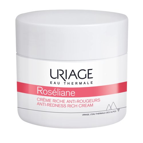 Uriage Roseliane Redness Relief Face Cream 1.7 fl.oz. | Hydrating Moisturizer for Sensitive Skin Prone to Redness | Soothes and Decrease visible Redness | Makeup Base, Non Comedogenic