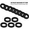 50 Pieces Beer Gaskets Beer Line Washer Keg Tap Line Washer Black Rubber Coupling Gasket for Beer Seal 1/8 Inch Thickness
