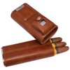 AMANCY Deluxe Portable 3 Holder Cigar Case Set With Lighter and Cutter Great Gift Kit