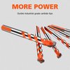 Masonry Drill Bits Set for Tile, Brick, Cement, Concrete, Glass, Plastic, Cinder Block, Wood etc,Chrome Plated with Industrial Strength Carbide Tips with Storage Case Orange(10 Pack)