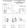 Westbrass A493CH-07 Patented Deep Soak Round Replacement 2-Hole Bathtub Overflow Cover for Full and Over-Filled Closure, Satin Nickel
