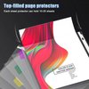 HABGP 16Pcs/2 Set Clear Binder Sheet Protectors for 3 Ring Binder Letter Size, 8 Tab Plastic Binder Dividers with Pockets and Tabs, Page Protectors for 3 Ring Binder 8.5x11