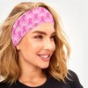 HIFANMM 5pcs Breast Cancer Awareness Headbands Pink Ribbon Elastic Wide Head Band Women Headwraps Non Slip Hair Accessories Sports Running Stretchy Twisted Hair Band