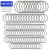 Binder Rings,KASEMI 100pcs Book Rings Assorted Sizes (1,1.5,2 inch) for School,Classroom,Office