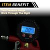 REPAIROCK Digital Display Tire Pressure Gauge 3-200PSI Regular Air Pressure Gauges for Tire with Hose Red 1 Set