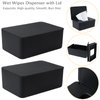 MIKIMIQI Wet Wipes Storage Box, 2 Pack Wipes Dispenser Holder Tissue Storage Boxes Case with Lid Diaper Wipes Dispenser Box Dustproof Napkin Container with Sealing Design (Black)