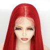 X-TRESS 32 Inch Red Lace Front Wig 13x4 Staight Hd Lace Front Wig Red Wigs For Wome Glueless Wigs Pre Plucked Baby Hair 180 Density Synthetic Lace Front Wigs Cosplay
