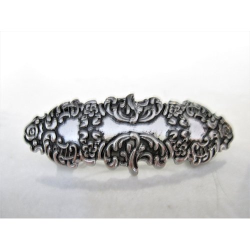 Silver or bronze metal viking nordic filigree hair clip barrette for fine thin (Primary color: Silver)
