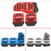 jeseny 3 PCS Car Non-Slip Aluminum Alloy Pedal Pads, Manual/Automatic Gearbox Gas Pedal Brake Pedal Cover, Anti-rubbing Car Clutch Pedal Kits, Auto Universal Replacement Accessories (Red)