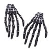 5 Pairs White and Black 3" Skeleton Hands Hair Clips Skull Bone Shape Hairpins Halloween Party Accessories