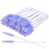 300 Pack Eyelash Mascara Wands Disposable Lash Brushes for Extensions Makeup Brush Applicators Tool Kit, White/Light Purple