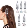5 Pcs Star and Moon Pendant Snap Clips Sweet Cool Hair Clips Party Festivals Barrettes Hair Accessories MGPFERD