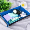 SIQUK Double Sided Dice Tray Folding Rectangle PU Leather and Sky Blue Velvet Dice Holder