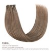 FUBILI Ash Brown clip in hair extensions Natural Remy Real Human straight Hair Extensions 30g 5pcs 22 Inch