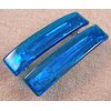 Stained Glass Barrette - Small 2.5" 65mm - Turquoise Blue Aqua Aquamarine Teal Transparent Solid Color Slide Clip Hair Accessories