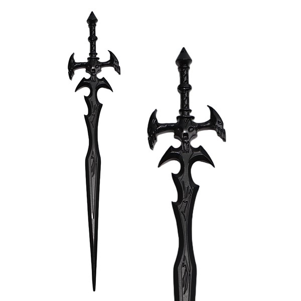 LANGHONG 2PCS Retro Viking Hairpin For Women Skull Sword Hair Pin Hair Styling Pins (SRTL1)