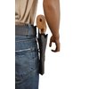 Barsony Black Leather 49-er Style Gun Holster for Ruger Super Blackhawk Left