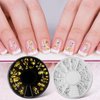 2 Disc Ocean Nail Charms - 12 Styles Silver & Gold - Beach Starfish, Sea Seashell - 3D Nail Gems Jewelry for DIY Nail Art