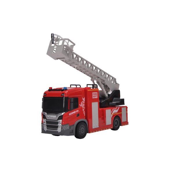 Smart BeBe Official Licensed Scania Fire Truck with Ladder Toy Friction Powered Fire Engine with Ladder Toy Fire Truck with Light and Sounds Boys & Girls Gifts